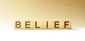 Word BELIEF made with wood building blocks Royalty Free Stock Photo