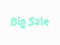 A word big sale from the coffee beans. Aqua Menthe Royalty Free Stock Photo