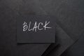 Word black written layer paper background contrast