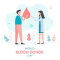 Word blood donor day banner