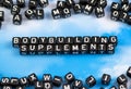 The word Bodybuilding supplements Royalty Free Stock Photo