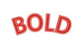 Red Bold Text with White Outline on White Background red letters word typography isolated Royalty Free Stock Photo