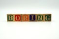 Boring - text background Royalty Free Stock Photo