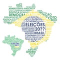 Word Brazil Map for elections