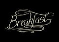 word breakfast. Vector illustration decorative design