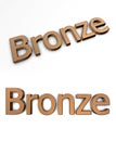 Word Bronze on White Royalty Free Stock Photo