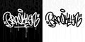 Word Brooklyn Abstract Hip Hop Hand Written Graffiti Style Vector Illustration