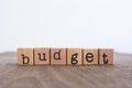 The word Budget, copy space background. Royalty Free Stock Photo