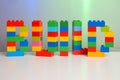The Word BUILD built from toy brick letters Royalty Free Stock Photo