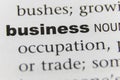 The Word Business Close Up Royalty Free Stock Photo