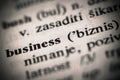 Word Business from the old English dictionary. Royalty Free Stock Photo