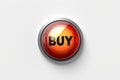 The word buy on a push button isolated on white background. Online shopping concept Royalty Free Stock Photo