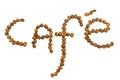 Word cafe coffeebeans