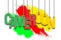The word Cameroon hang on the ropes