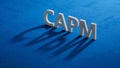 Word capm on shadow of 3d charcaters with copy space. Royalty Free Stock Photo
