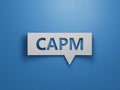 Word capm on Speech Bubble with copy space.