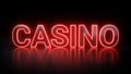The Word Casino With Neon Light - 3D Illustration