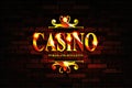 The word Casino, on a transparent background