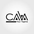 Word CAVA vector logo design template