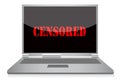 Word Censored displayed on the screen illustratio
