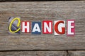 The word change Royalty Free Stock Photo