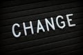 The Word Change on a Letter Board