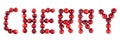 A word cherry composited from cherries Royalty Free Stock Photo