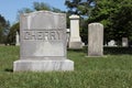 Word Cherry on Headstone Death Concept Royalty Free Stock Photo