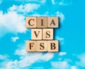 The word CIA vs FSB Royalty Free Stock Photo