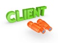 Word CLIENT. Royalty Free Stock Photo