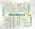 Word Cloud - Abundance with Horn of Abundance Icon