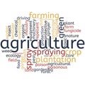 Word cloud of agriculture with white background Royalty Free Stock Photo