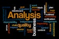 Word Cloud with ANALYSIS concept Royalty Free Stock Photo