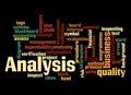 Word Cloud with ANALYSIS concept Royalty Free Stock Photo