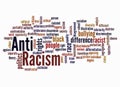 Word Cloud with ANTI RACISM concept create with text only Royalty Free Stock Photo