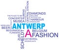 word cloud antwerp Royalty Free Stock Photo