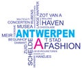 Word cloud antwerp, dutch