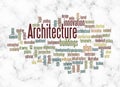 Word Cloud with ARCHITECTURE concept create with text only Royalty Free Stock Photo