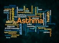 Word Cloud with ASTHMA concept create with text only Royalty Free Stock Photo