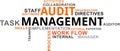 Word cloud - audit management Royalty Free Stock Photo