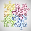 Word cloud autism awareness related Royalty Free Stock Photo