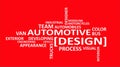 word cloud - automotive design Royalty Free Stock Photo