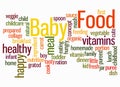 Word Cloud with BABY FOOD concept create with text only Royalty Free Stock Photo