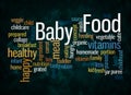 Word Cloud with BABY FOOD concept create with text only Royalty Free Stock Photo