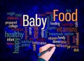 Word Cloud with BABY FOOD concept create with text only