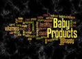 Word Cloud with BABY PRODUCTS concept create with text only Royalty Free Stock Photo