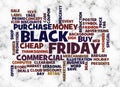Word Cloud with BLACK FRIDAY concept create with text only