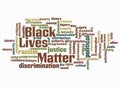 Word Cloud with BLACK LIVES MATTER concept create with text only Royalty Free Stock Photo