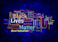 Word Cloud with BLACK LIVES MATTER concept create with text only Royalty Free Stock Photo