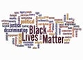 Word Cloud with BLACK LIVES MATTER concept create with text only Royalty Free Stock Photo